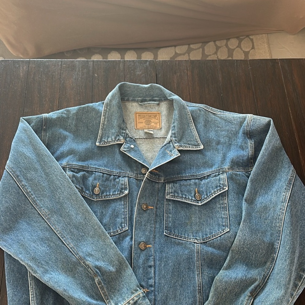 Goofy Hand painted Denim classic Trucker Style Blue Jean Jacket. Size 2XL - Picture 2 of 7